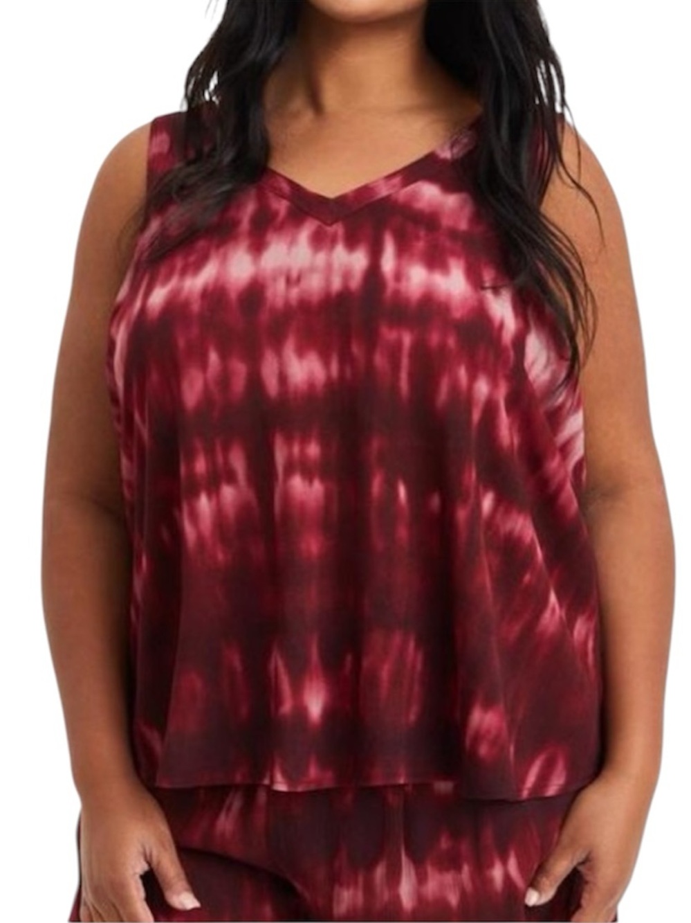 Torrid Crinkle Gauze Tie-Dye Tank Top Size 0X